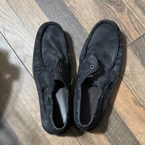 John Varvatos Men's Black Slip-On Shoes